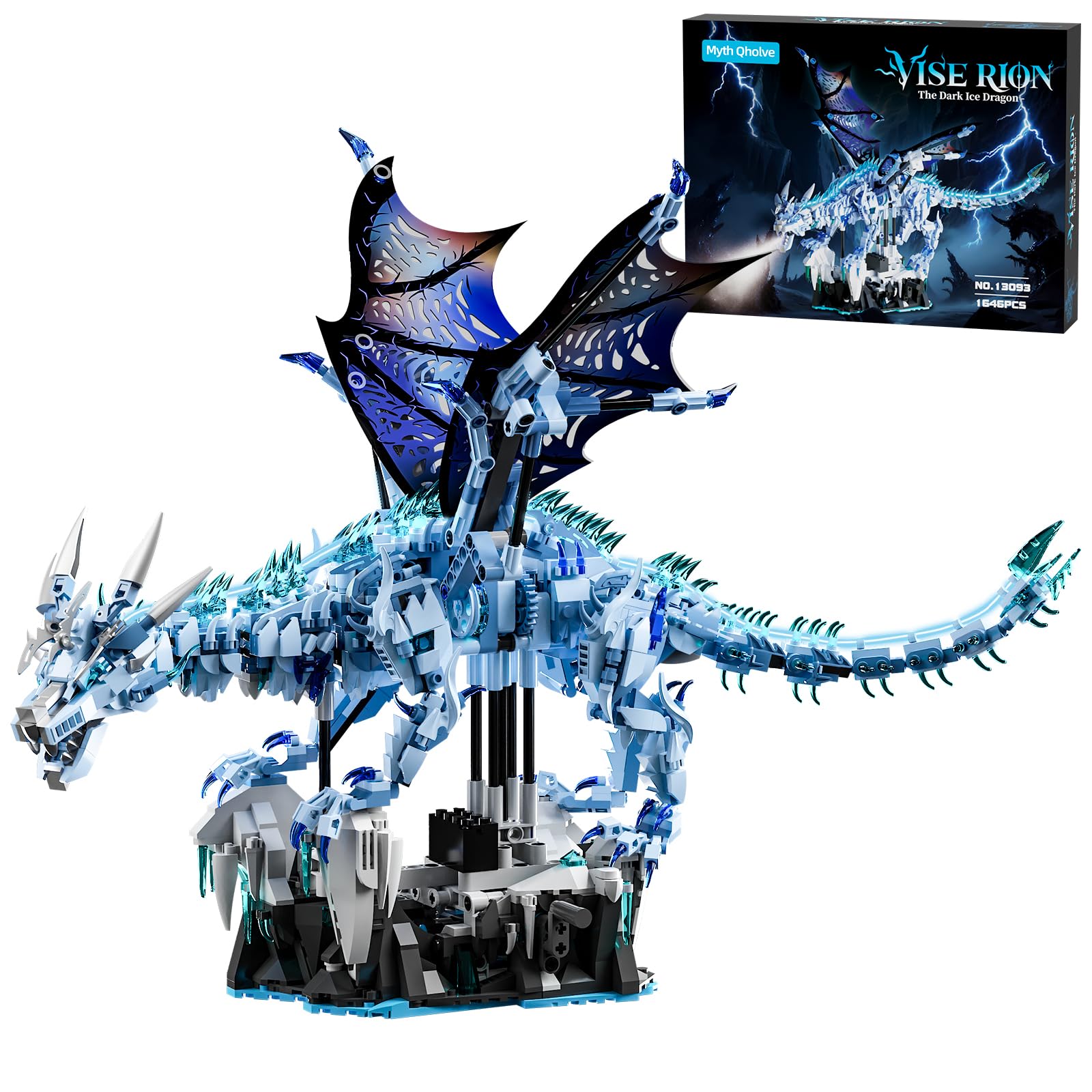 BBHF ”4PIES / Here Comes The Icy Draugr” Amazon.com: Myth Qholve Mechanical Dark Ice Dragon Building Block